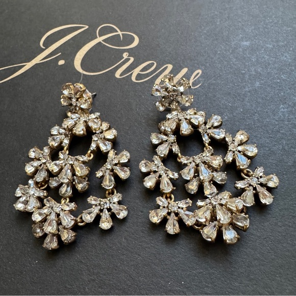 J. Crew Crystal flower chandeliers